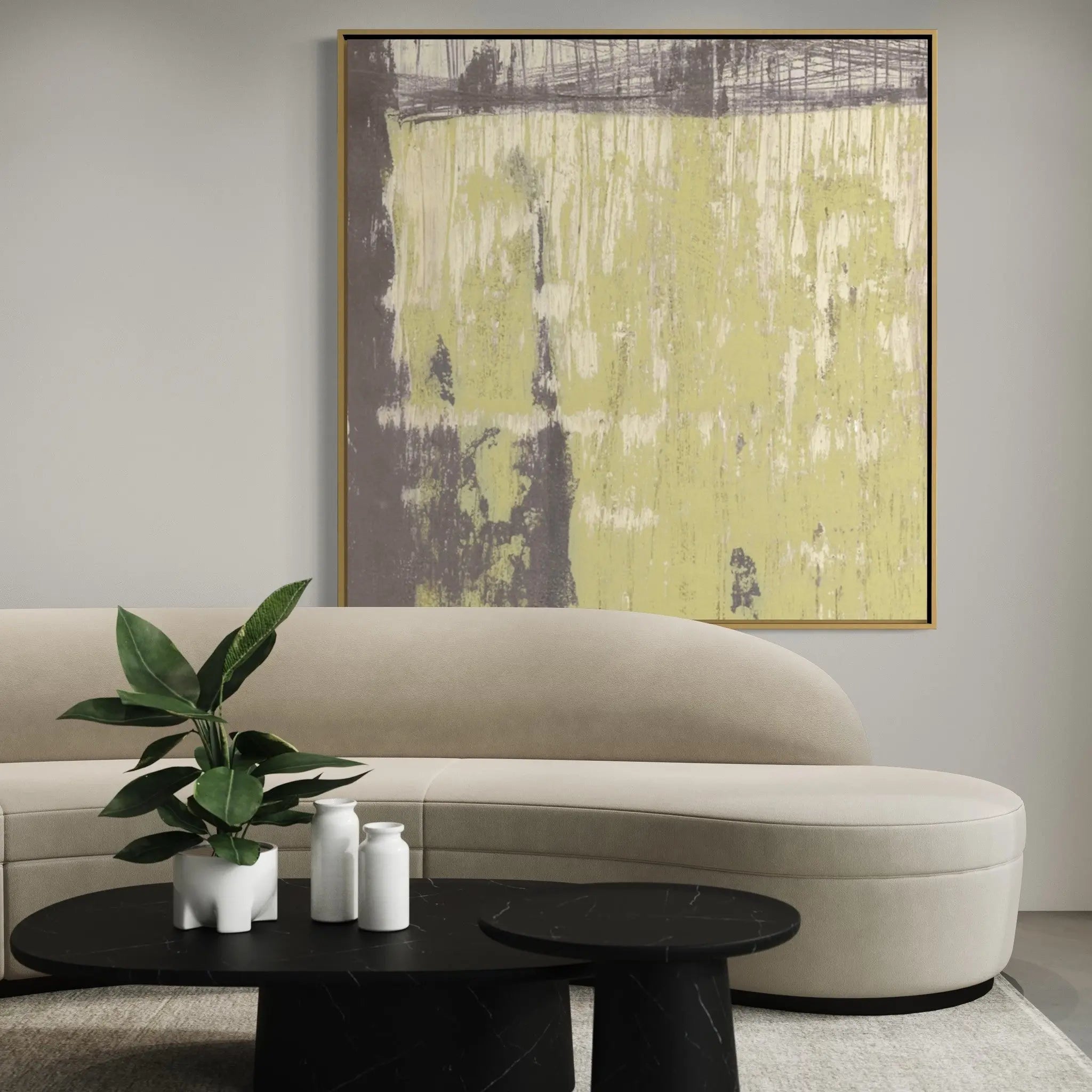 Universal Syncopations 55 by Evelyn Ogly styled in a contemporary interior setting