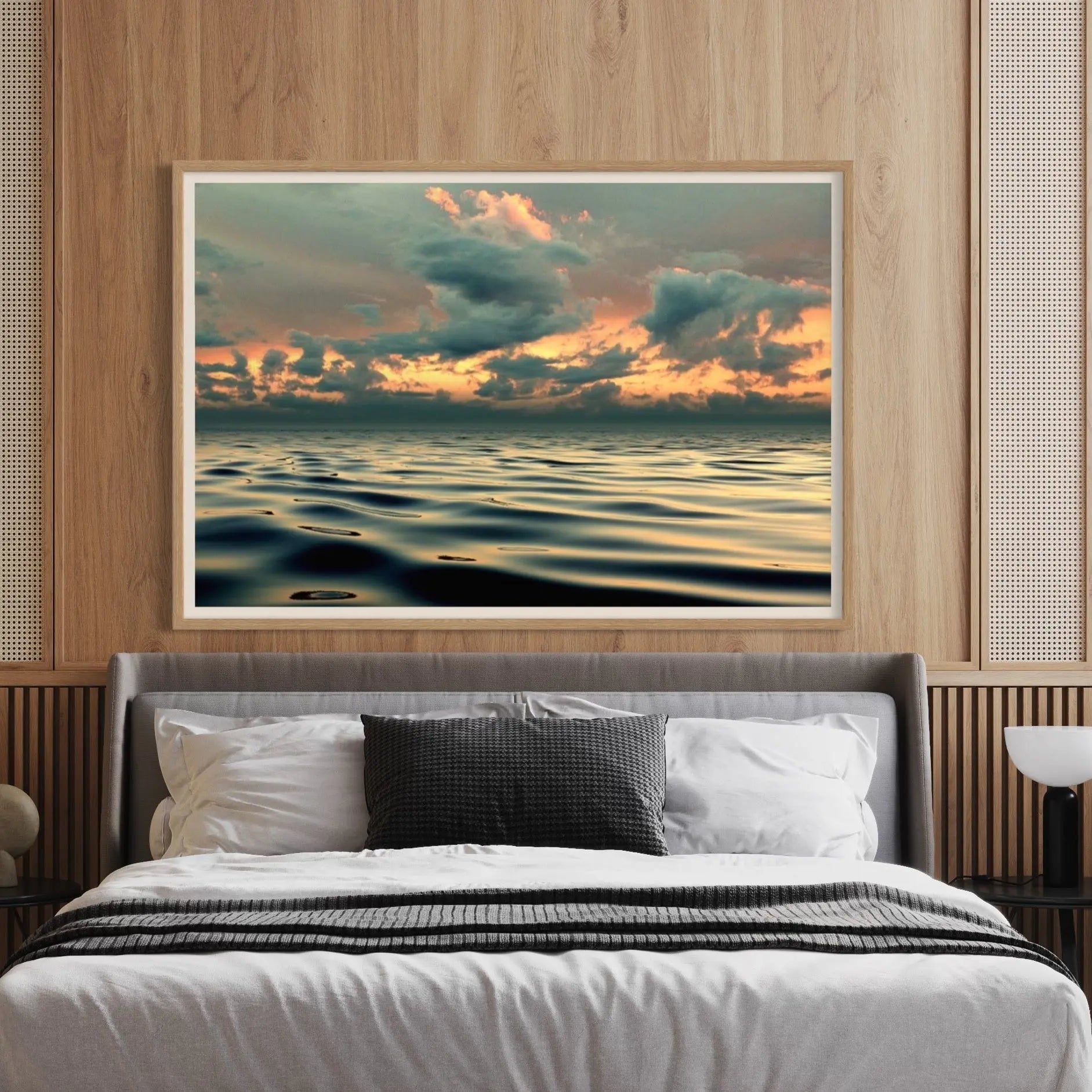 You, The Ocean & Me by Karen Thom showcased in a designer room setting