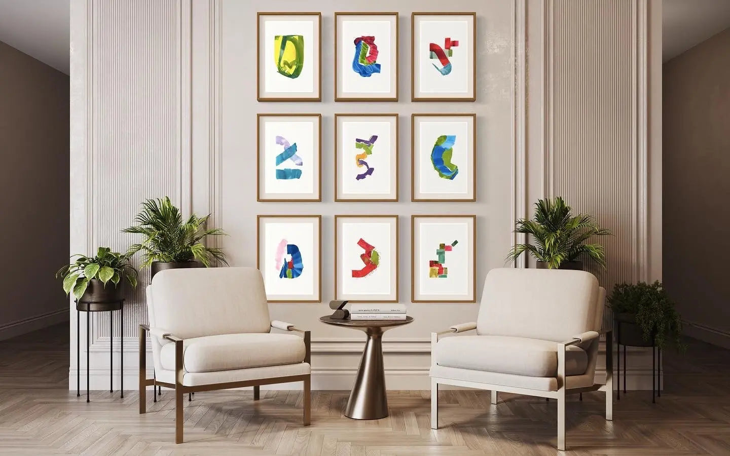 Color Study 8 by Encarnacion Portal Rubio featured in an elegant interior space