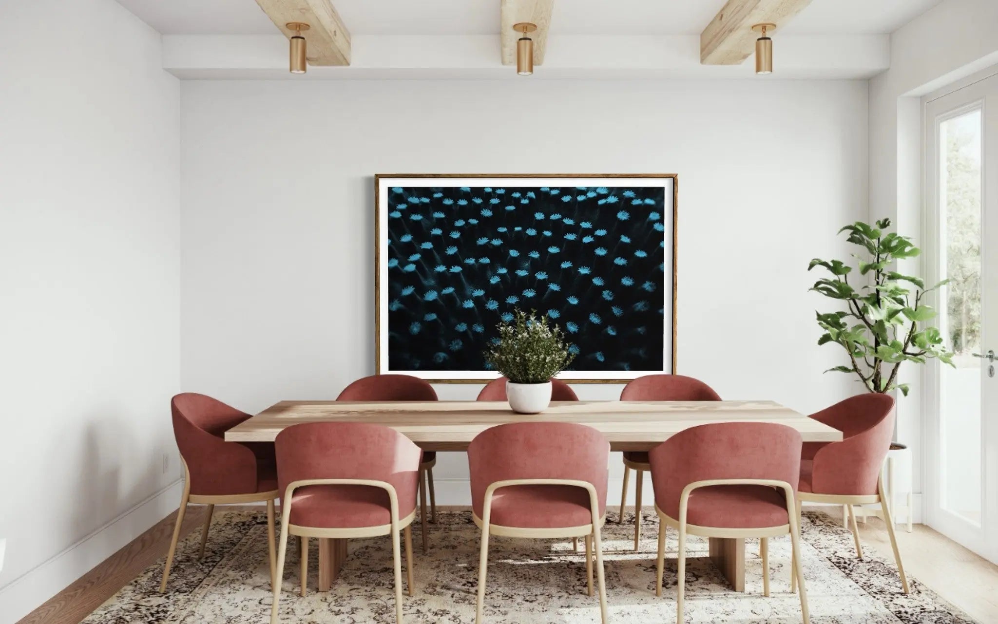 Sea Flowers by Enric Gener showcased in a designer room setting