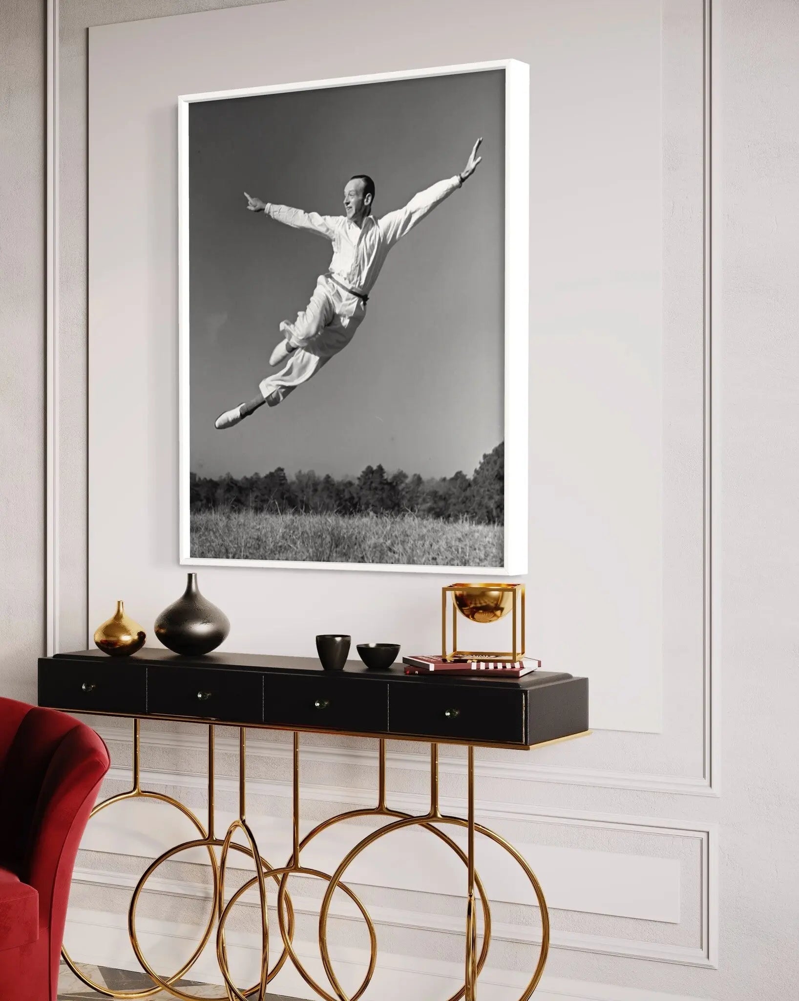 Skyward Dance by George Karger hanging in a sophisticated office space