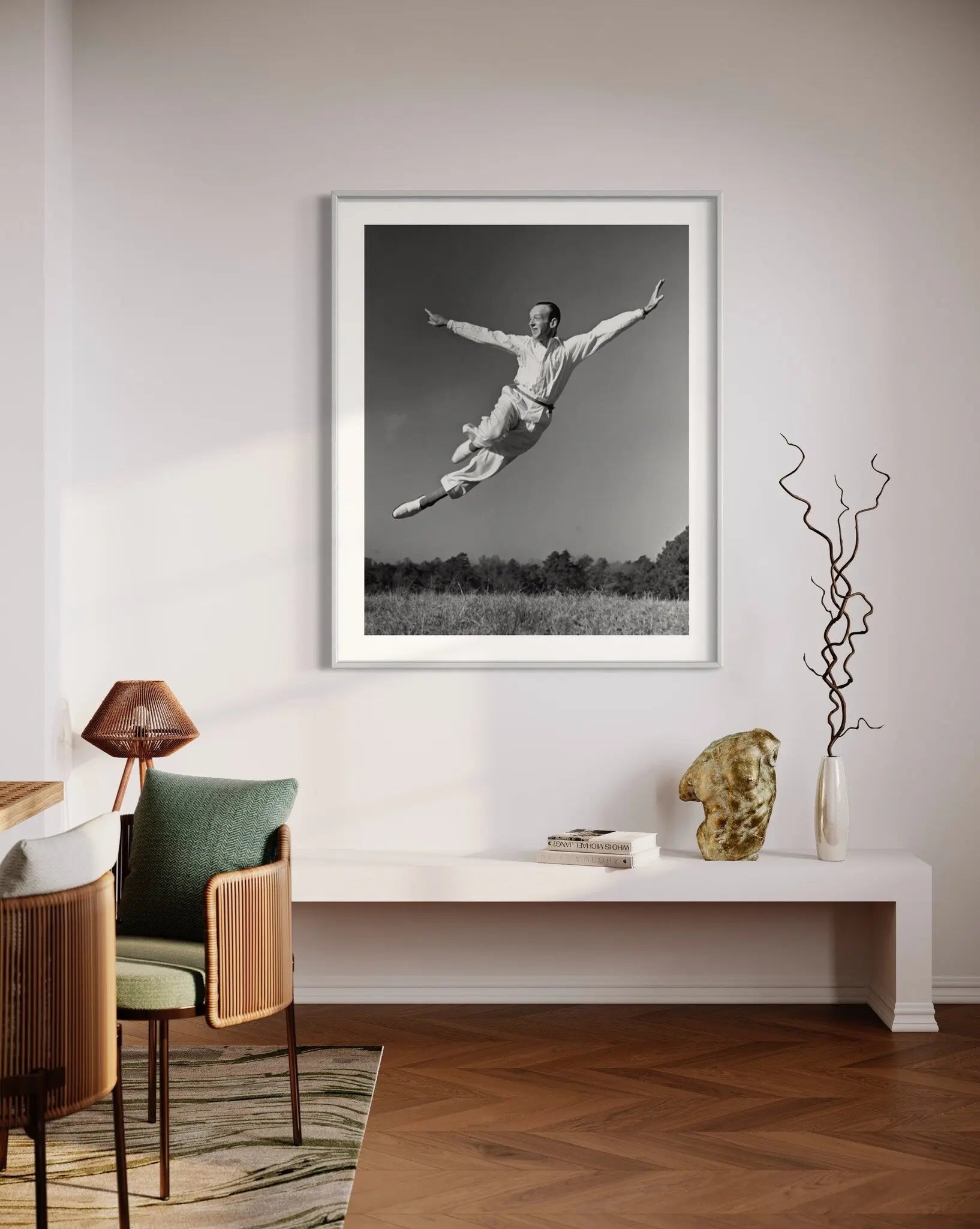 Skyward Dance by George Karger presented in a curated interior design
