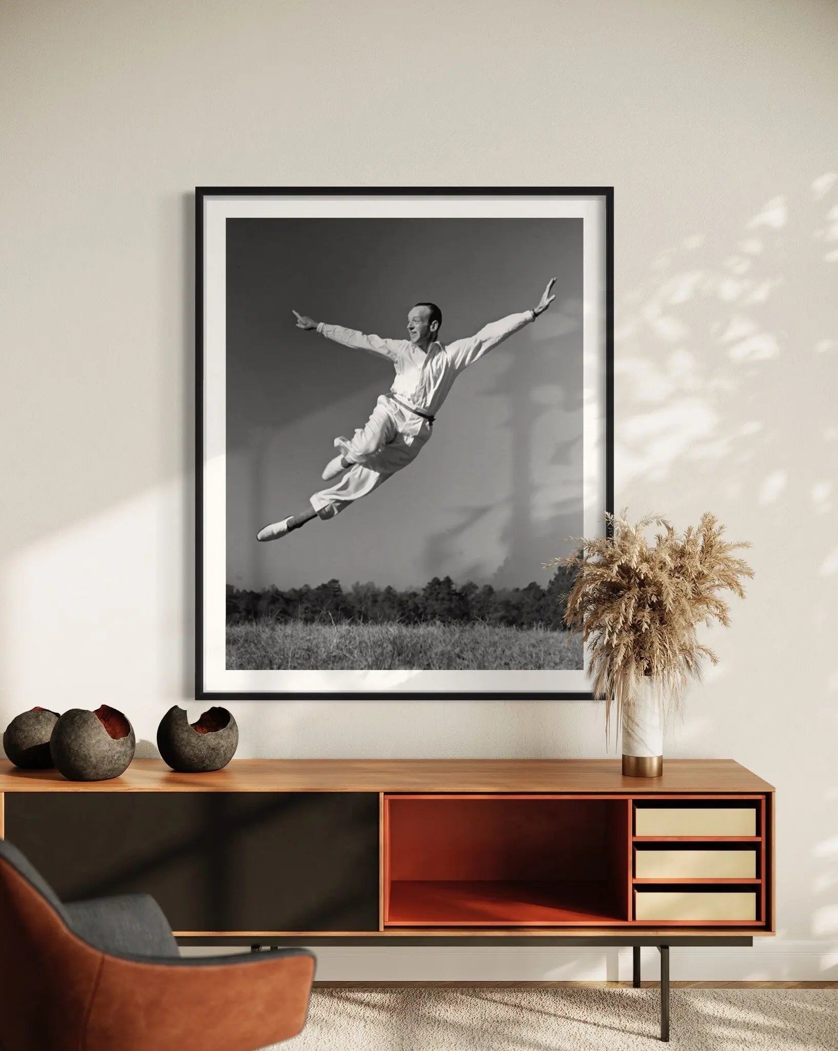 Skyward Dance by George Karger shown in a minimalist home decor setting