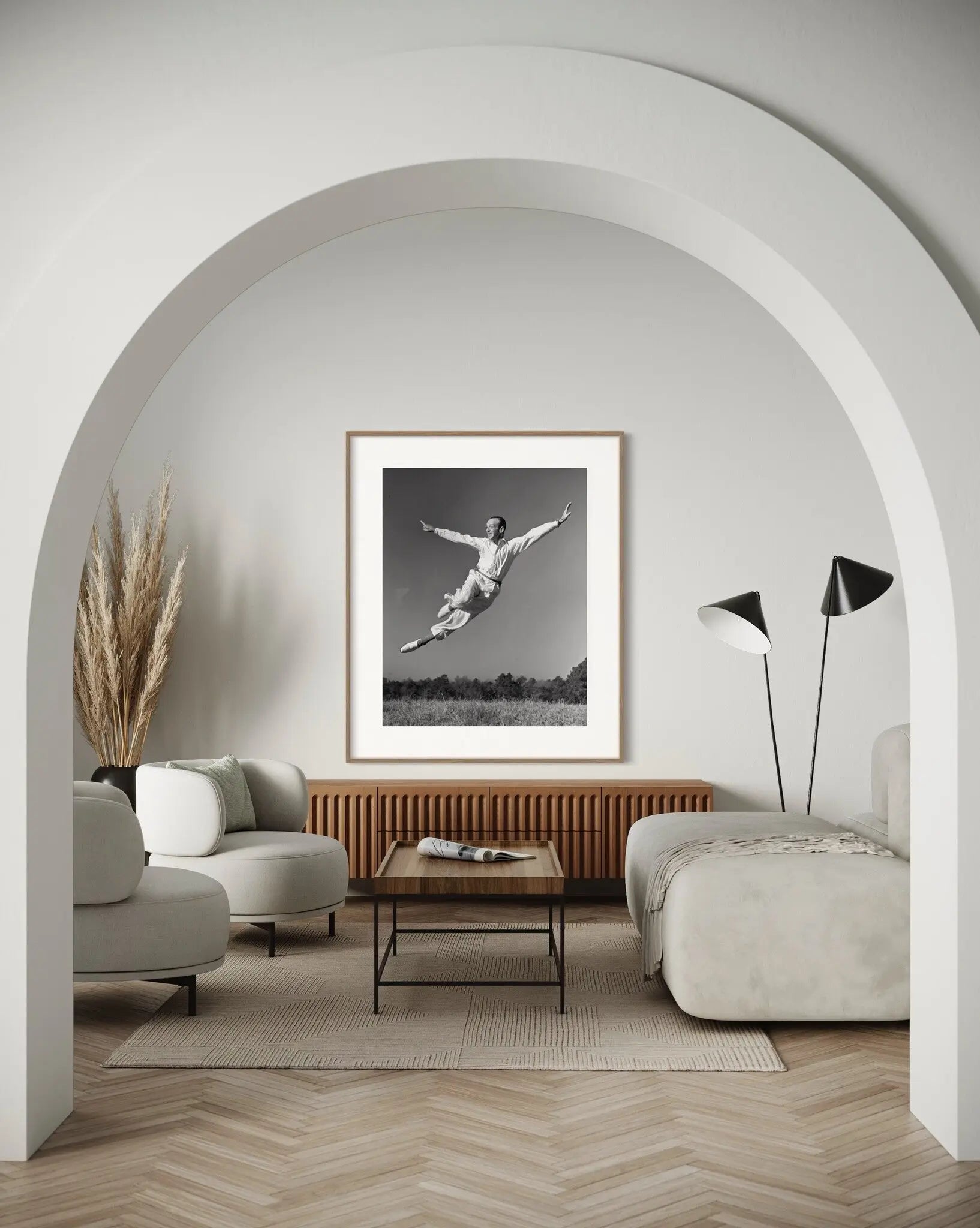 Skyward Dance by George Karger styled in a contemporary interior setting