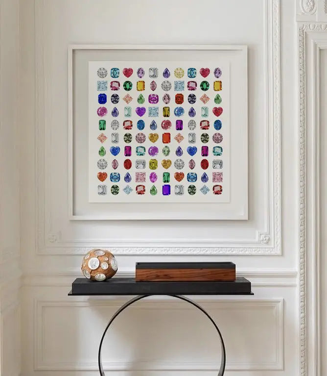 Diamond Life by Francesco Alessandrini displayed in a modern living room interior