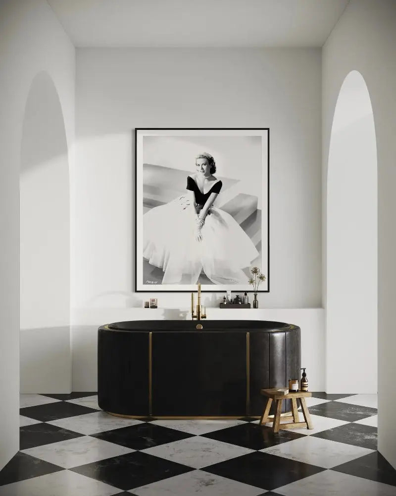 Grace Kelly in Rear Window by Bud Fraker featured in an elegant interior space