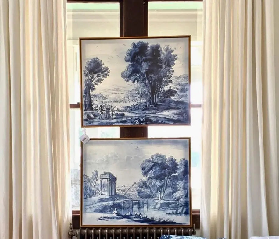 Pastoral 2 from the collection of The Duke of Devonshire presented in a curated interior design