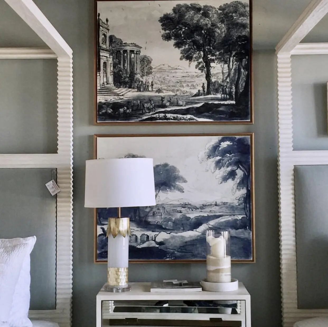 Pastoral 3 from the collection of The Duke of Devonshire featured in an elegant interior space