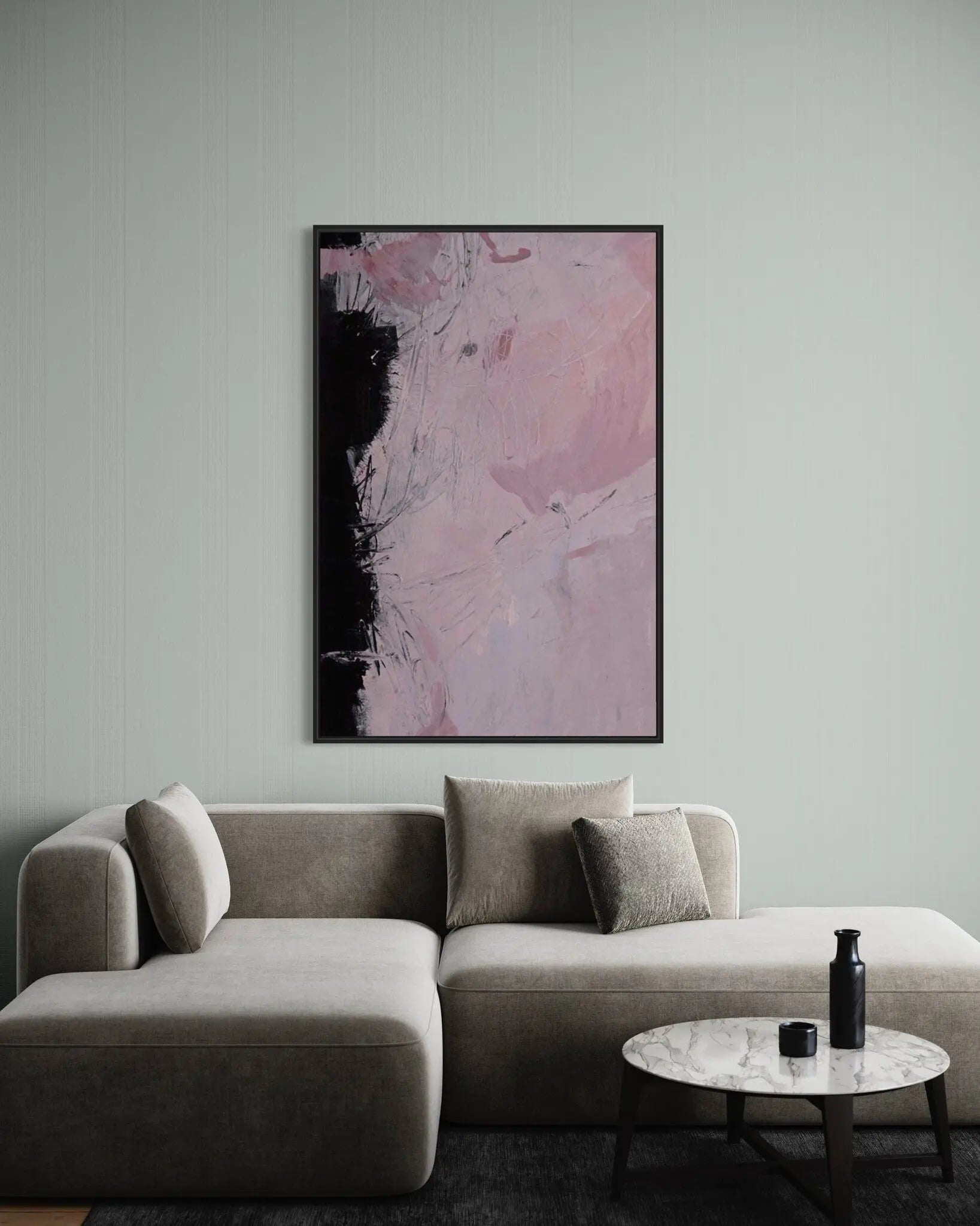 MB Lost Islands II by Evelyn Ogly displayed in a modern living room interior