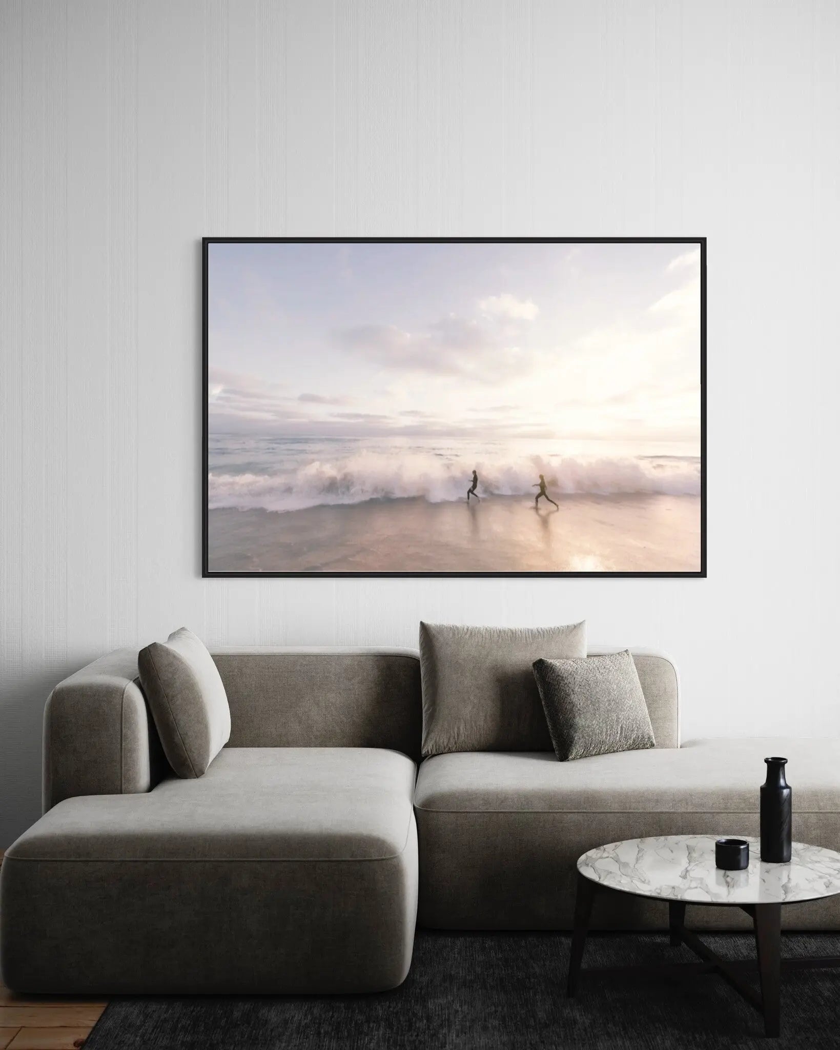 Beach Day Sunset showcased in a designer room setting