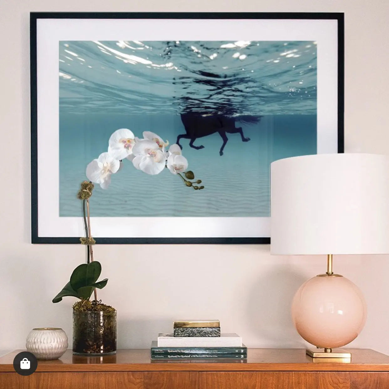 Carrusel Marino by Enric Gener displayed in a modern living room interior