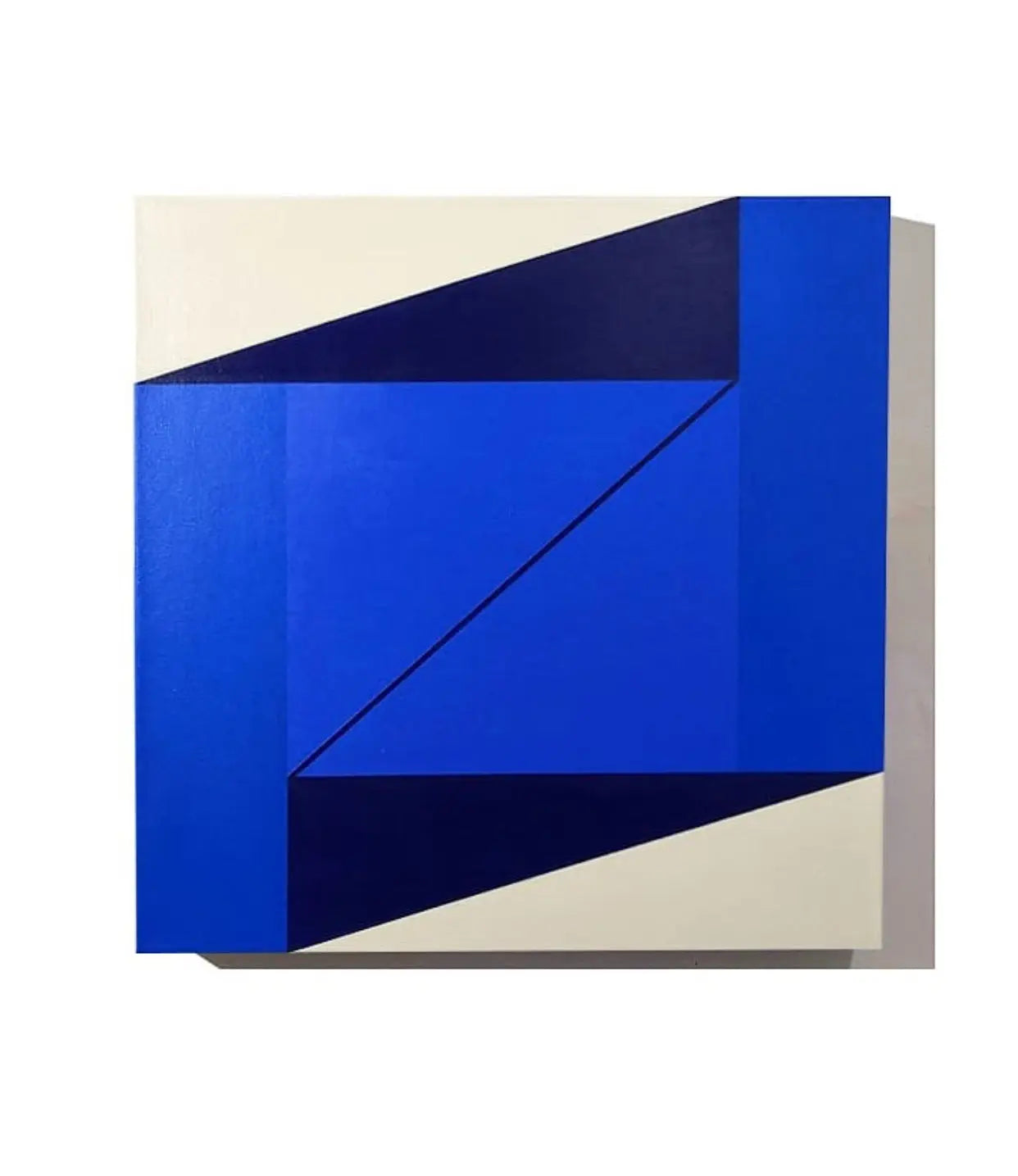 Cuadratura #02 by Rodrigo Martin displayed in a modern living room interior