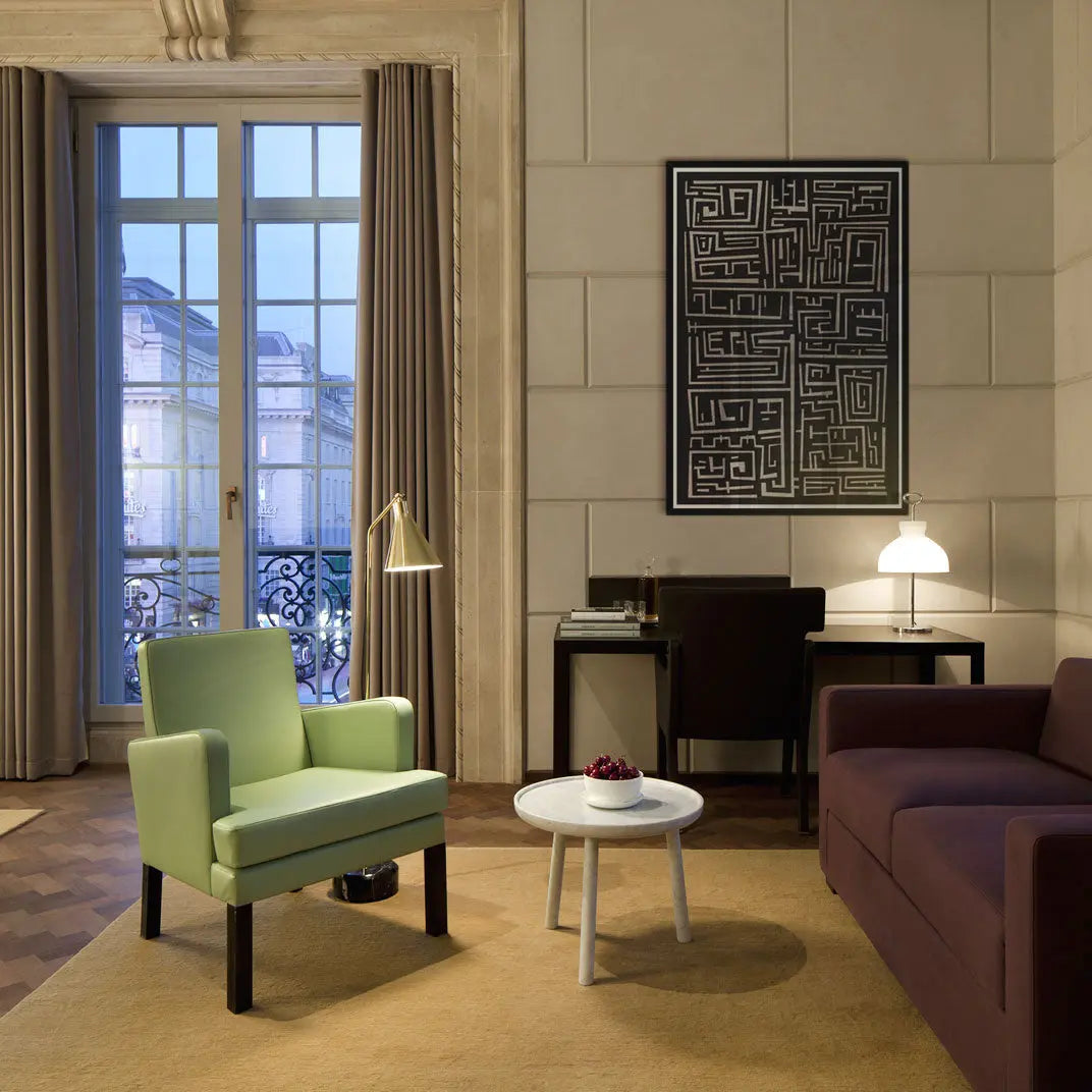 Labyrinth 1 by Alejandro Franseschini styled in a contemporary interior setting