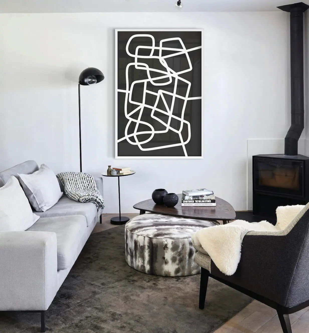 Moment in Love by Alejandro Franseschini displayed in a modern living room interior