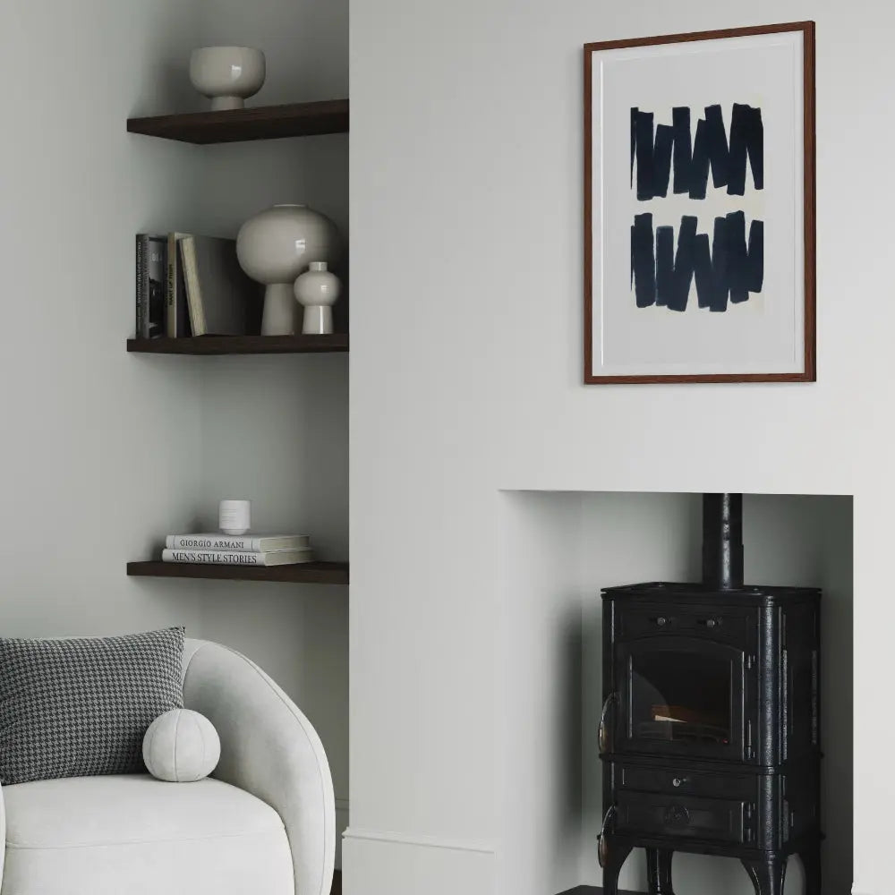 Echo Of Thought by Marie Adeline displayed in a modern living room interior