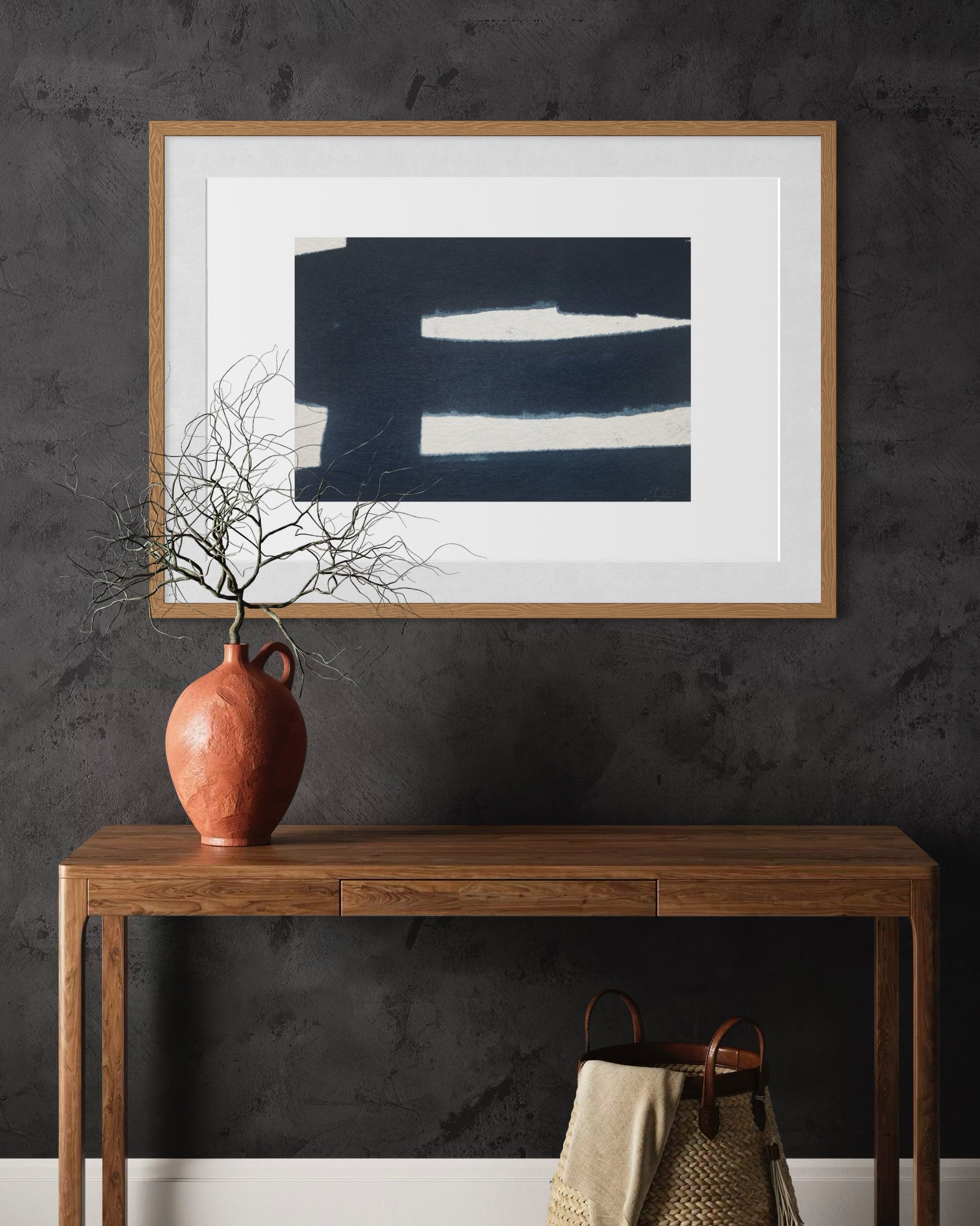Inner Horizon by Marie Adeline in a modern office, office wall art curated for commercial art spaces by The Picturalist
