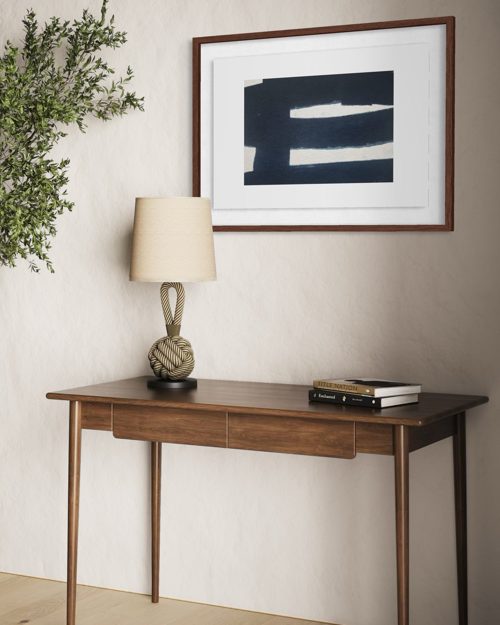 Inner Horizon by Marie Adeline featured in a minimalist dining space, exclusive art prints for luxury interiors by The Picturalist