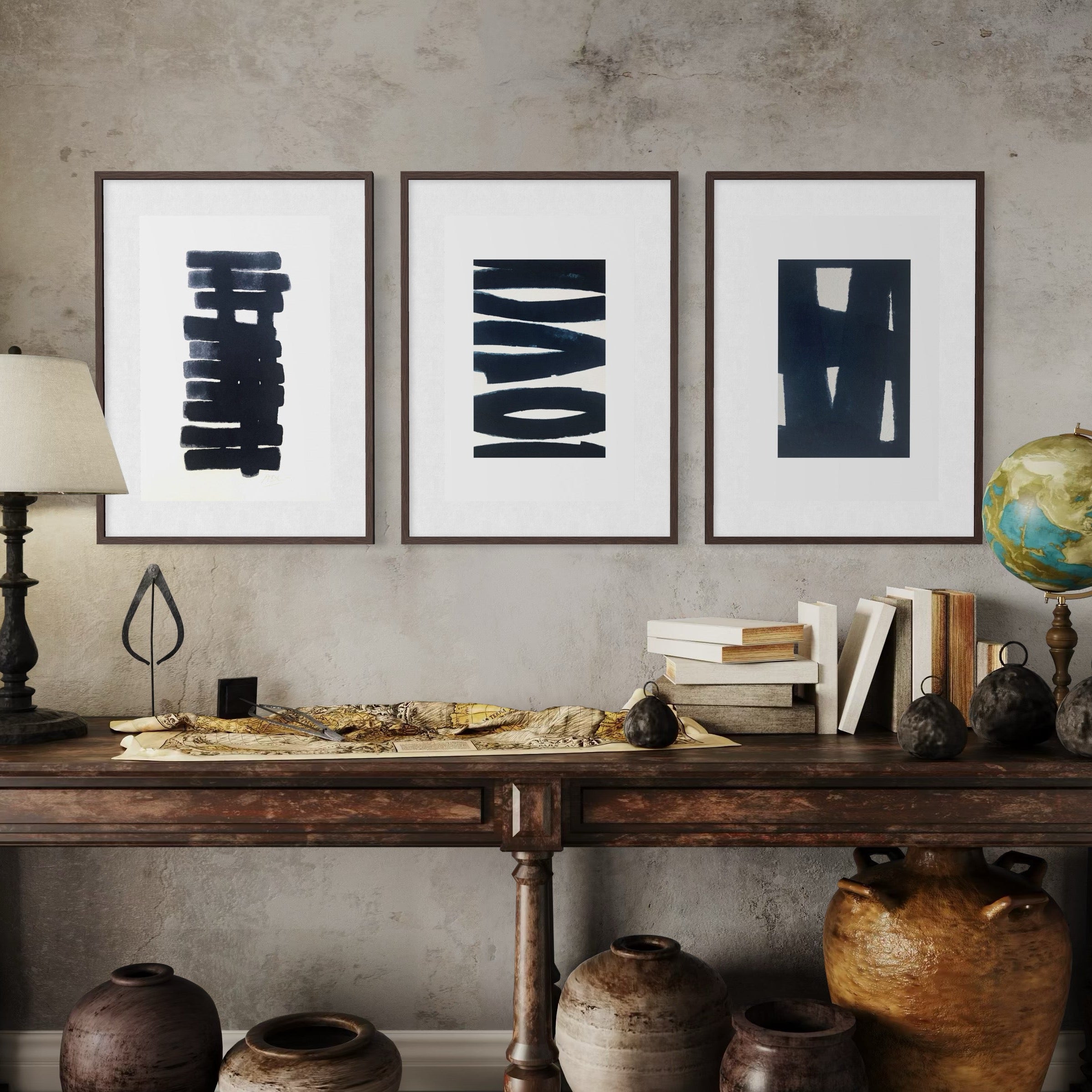 The Space Between by Marie Adeline shown in a boutique hotel lounge, offering framed art for hospitality and aesthetic solutions for hospitality designers.