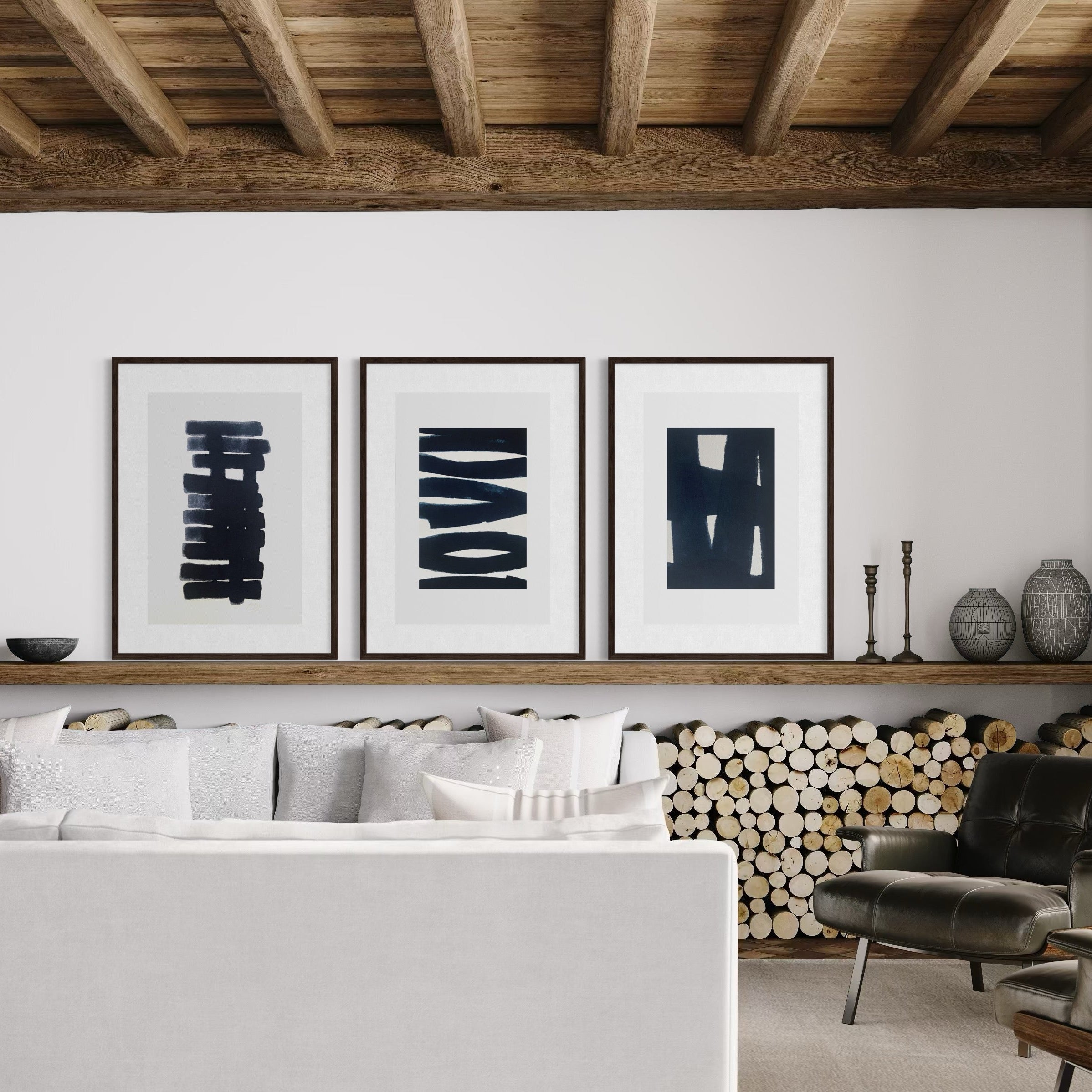 The Space Between by Marie Adeline framed in a modern living room, offering designer-grade wall decor and tailored art solutions for curated interiors.