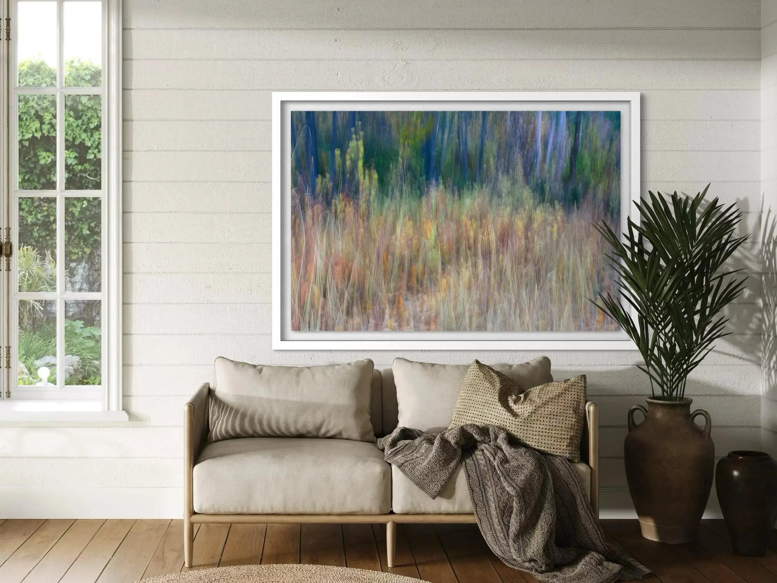 Aspen Trees in Autumn by Mint Images showcased in a designer room setting