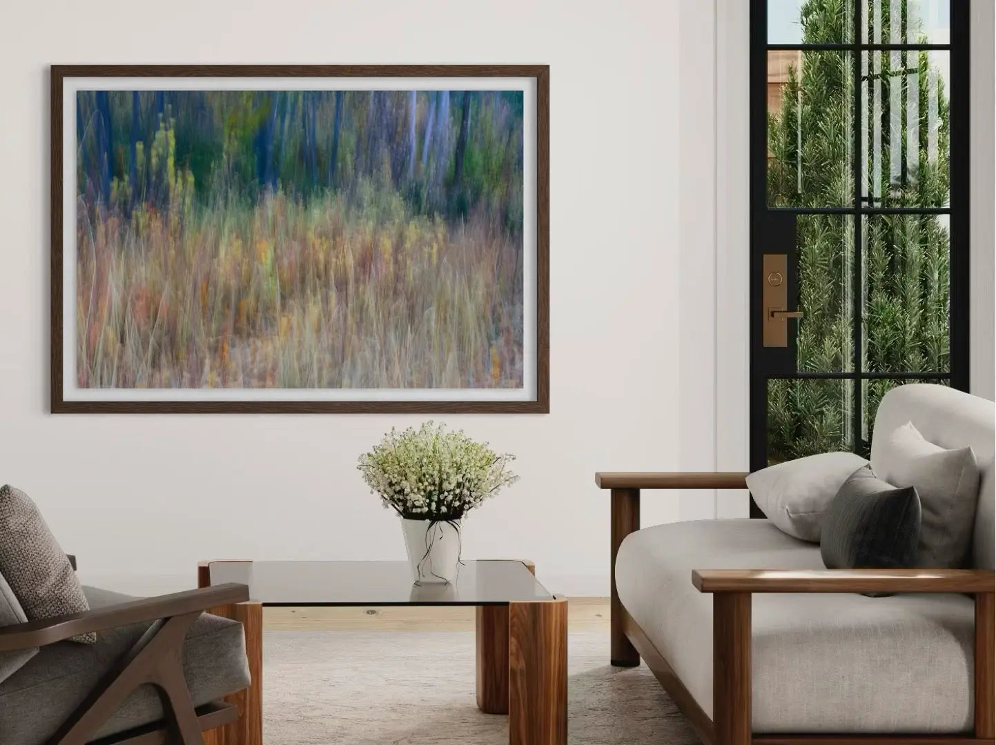 Aspen Trees in Autumn by Mint Images featured in an elegant interior space