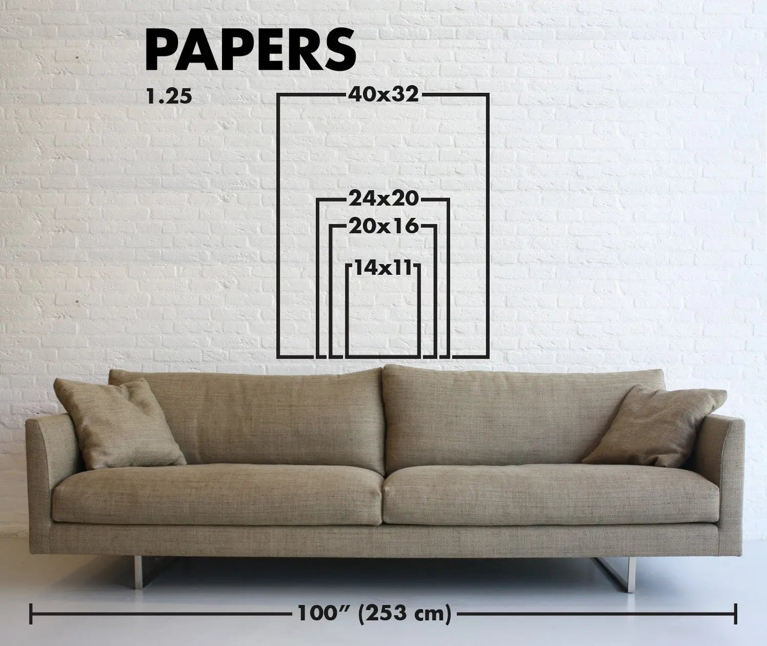 Available framing sizes ratio 1.25 vertical for Color Study 11, The Picturalist