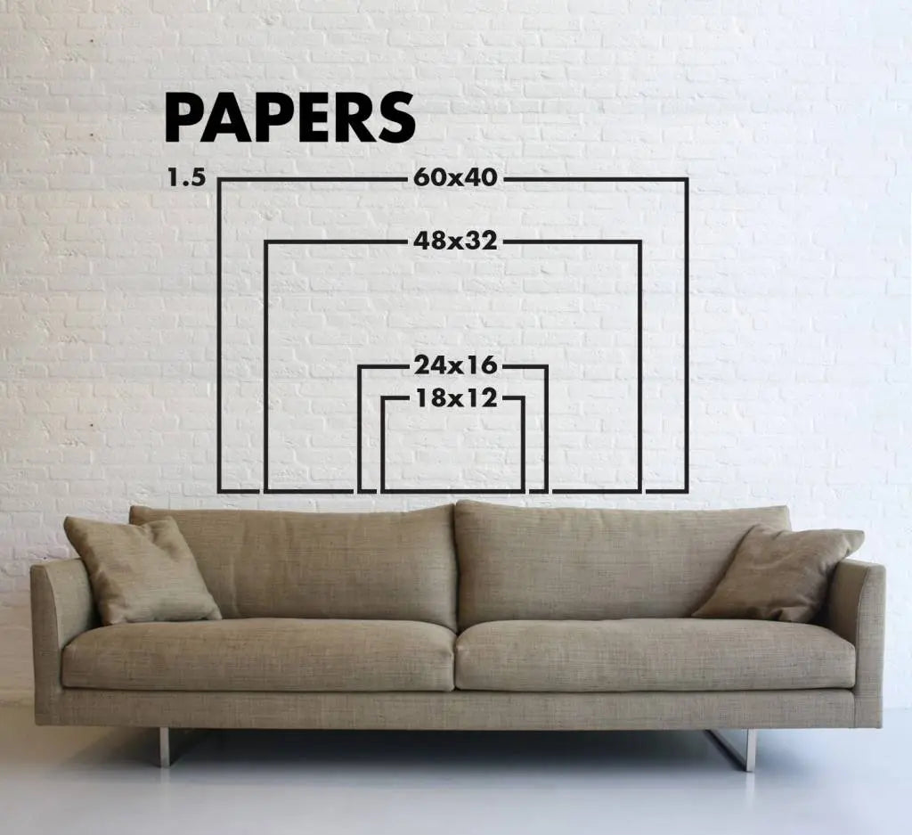 Available framing sizes ratio 1.50 for Study in Red, The Picturalist