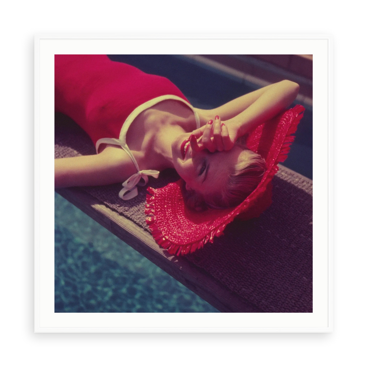 Sunbathing by Hulton Archive — illustrative matte-white framed paper print with white mat; proportions vary by size.