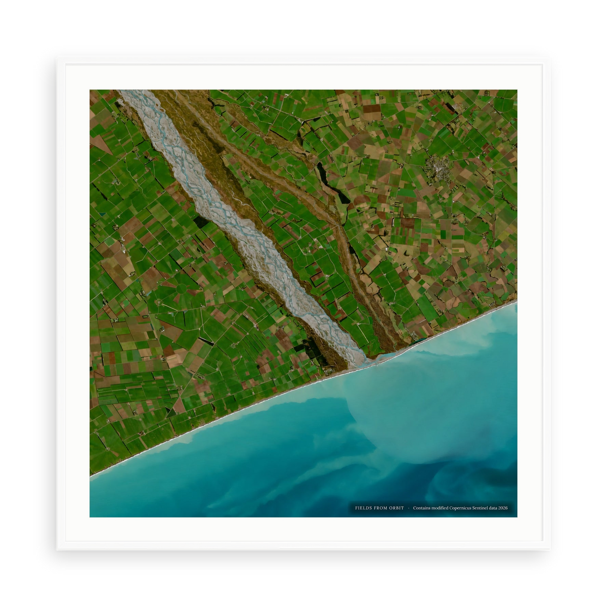 The Canterbury Braid No. 1 — illustrative matte-white framed paper print with white mat; proportions vary by size.