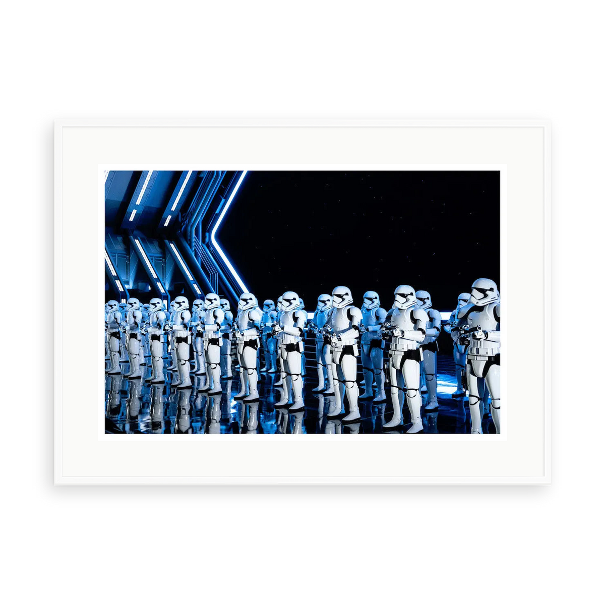 Tk Troopers by B. McGowan — illustrative matte-white framed preview with a white mat. Proportions vary by size.