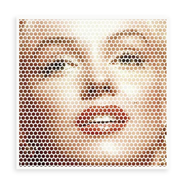 Bombshell by Francesco Alessandrini — illustrative narrow matte-white framed metal print, no added mat.