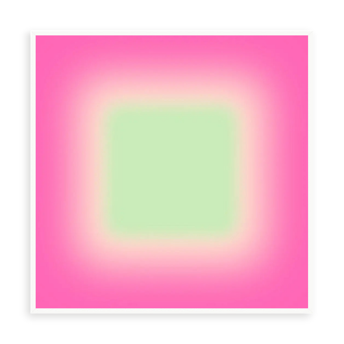 Pink Galaxy by Alejandro Franseschini — illustrative narrow matte-white framed metal print, no added mat.