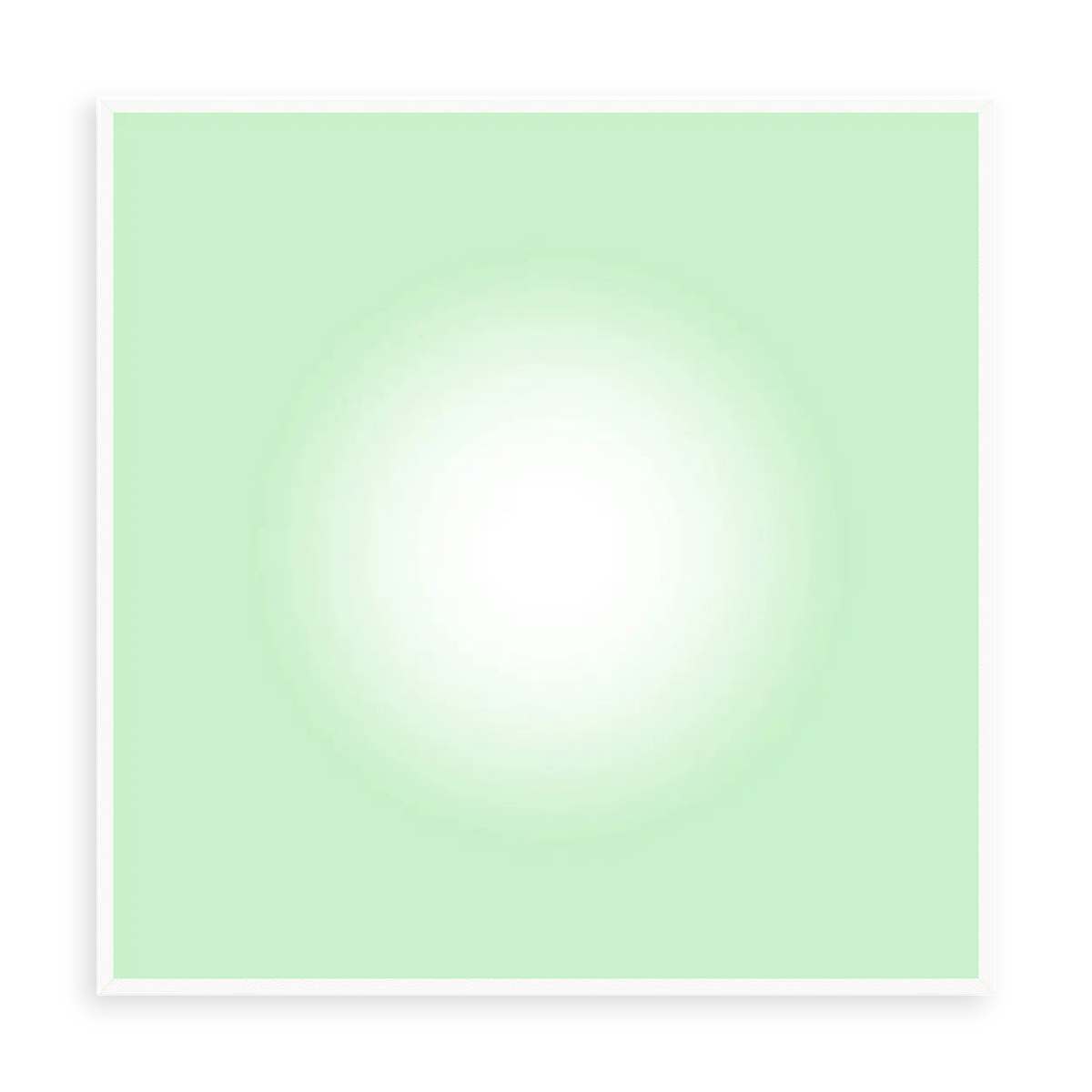 Green Glass Halo by Alejandro Franseschini — illustrative narrow matte-white framed metal print, no added mat.