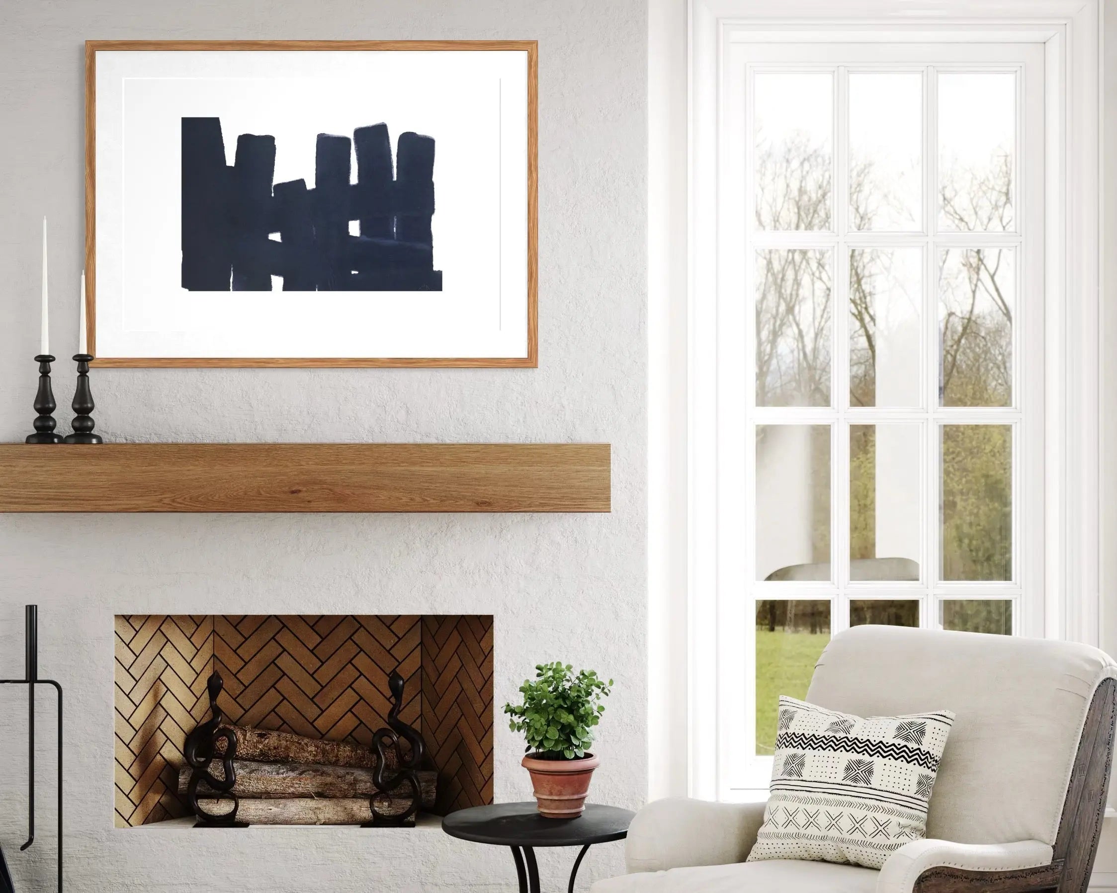 Still Thought by Marie Adeline styled in a contemporary interior setting
