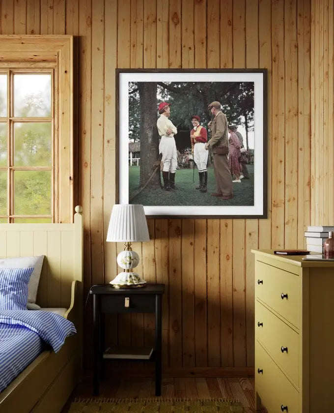 Race Meeting Kenya by Slim Aarons showcased in a designer room setting