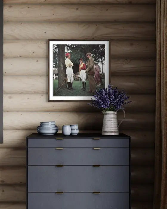 Race Meeting Kenya by Slim Aarons featured in an elegant interior space