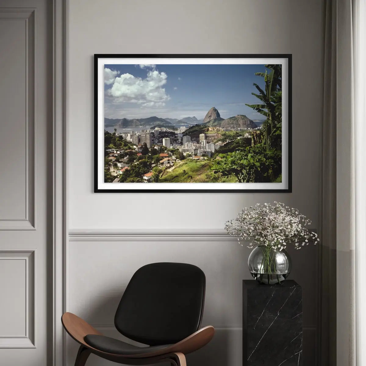 Rio de Janeiro Brazil by Slim Aarons displayed in a modern living room interior