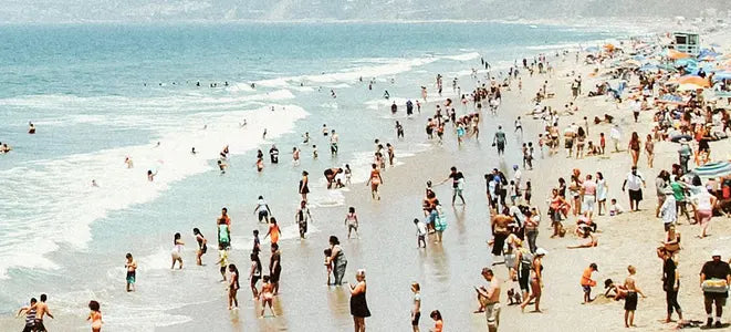 California Beach Day by J. Chau shown in a minimalist home decor setting