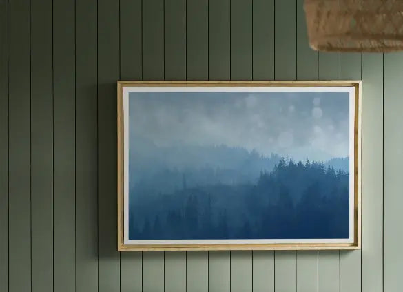 Blueth by Karen Thom displayed in a modern living room interior