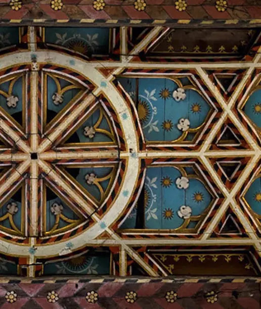 Polychrome Wooden Dome displayed in a modern living room interior