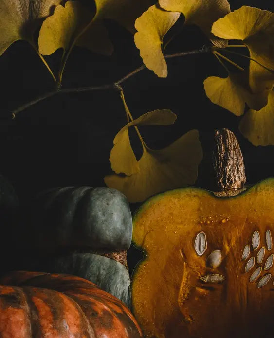 Winter Squash Tableau by Jed Gordon-Moran shown in a minimalist home decor setting