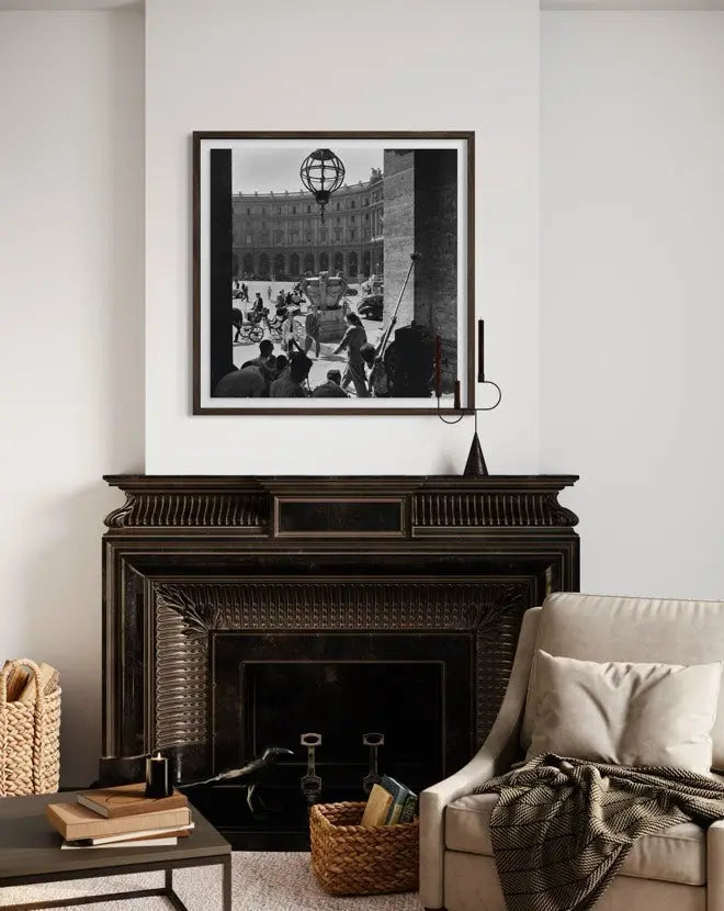 September Affair Rome by Slim Aarons showcased in a designer room setting