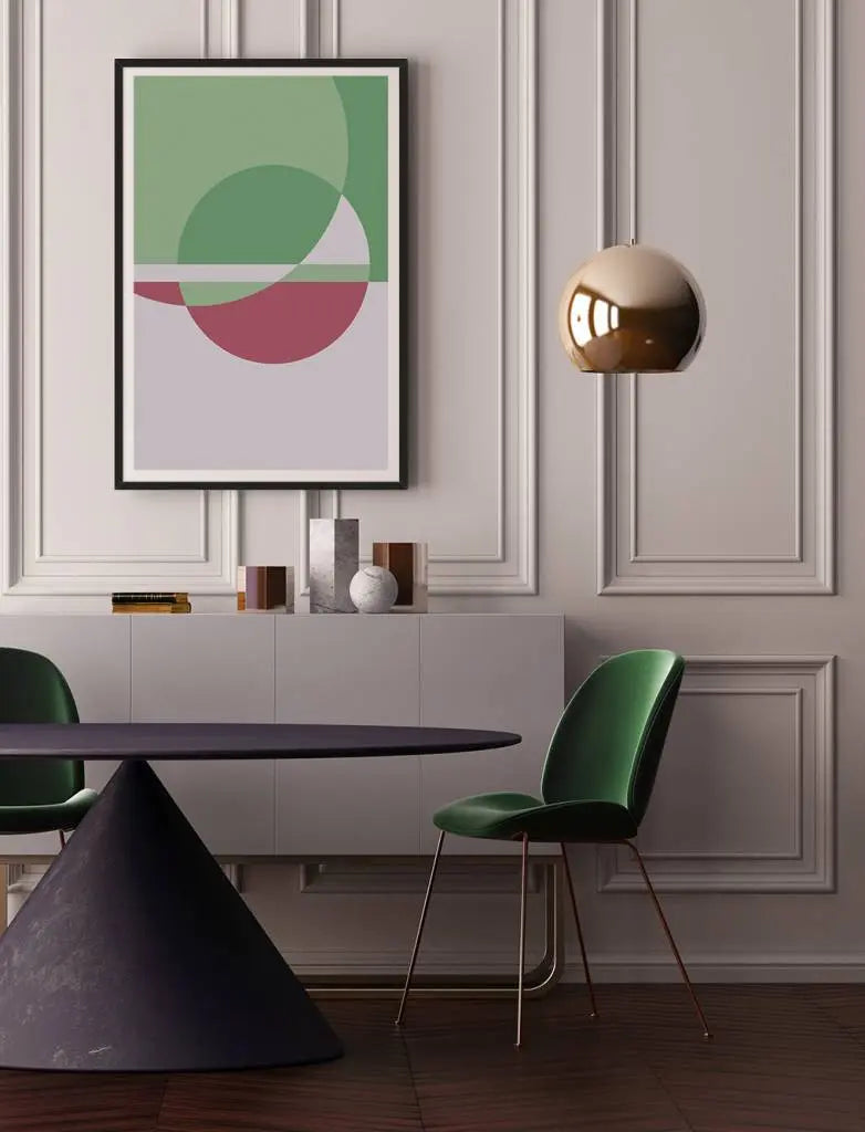 Untitled 350 by Pedro Nuka displayed in a modern living room interior