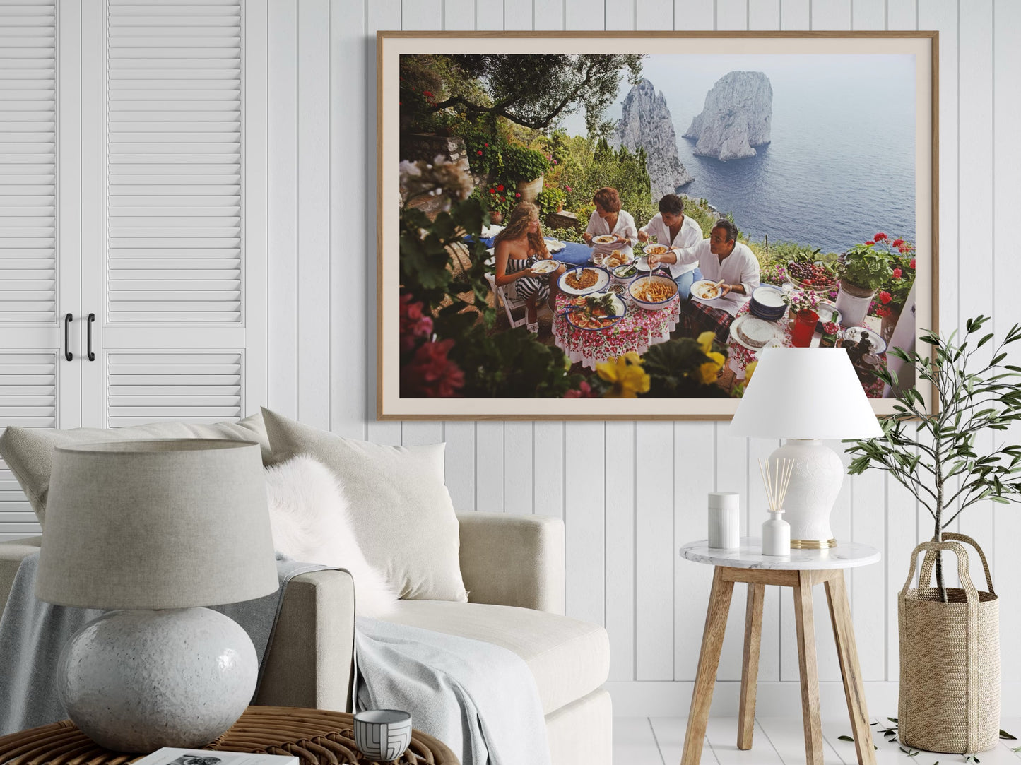 Dining Al Fresco On Capri by Slim Aarons