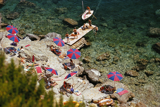 Beach at Il Pellicano by Slim Aarons