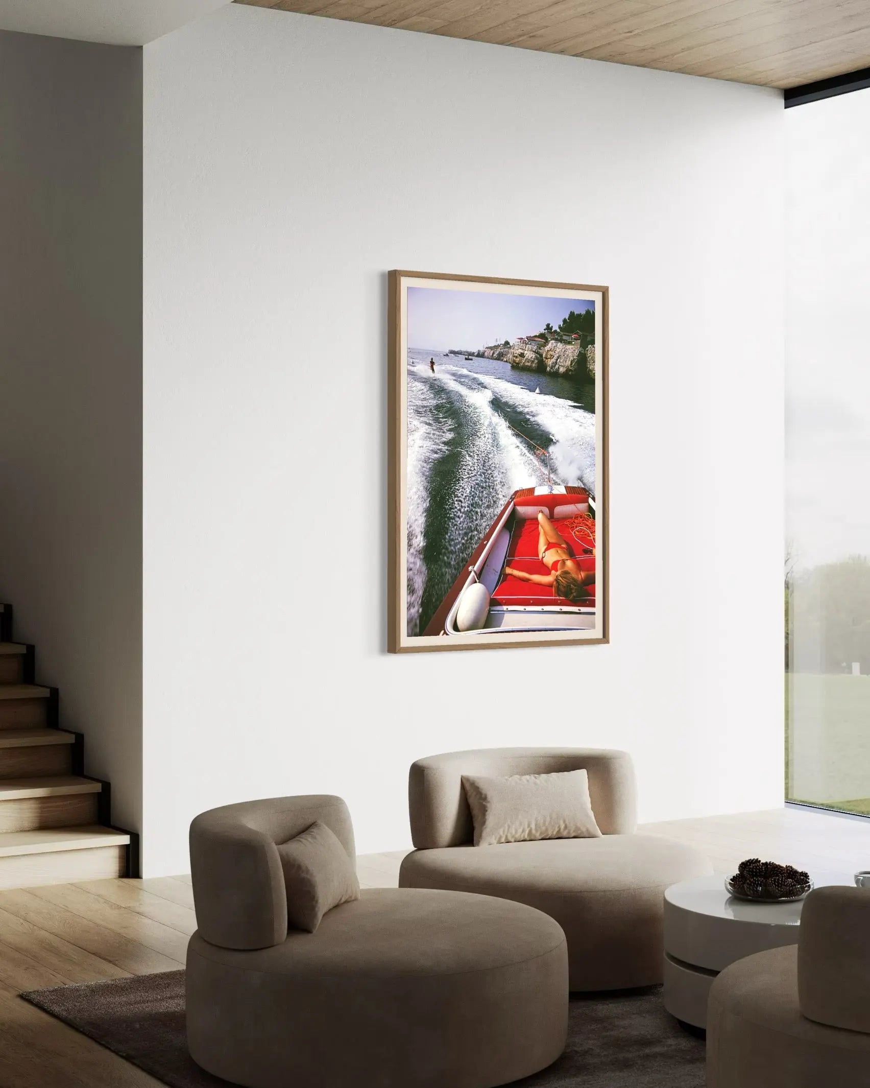 Leisure In Antibes by Slim Aarons showcased in a designer room setting