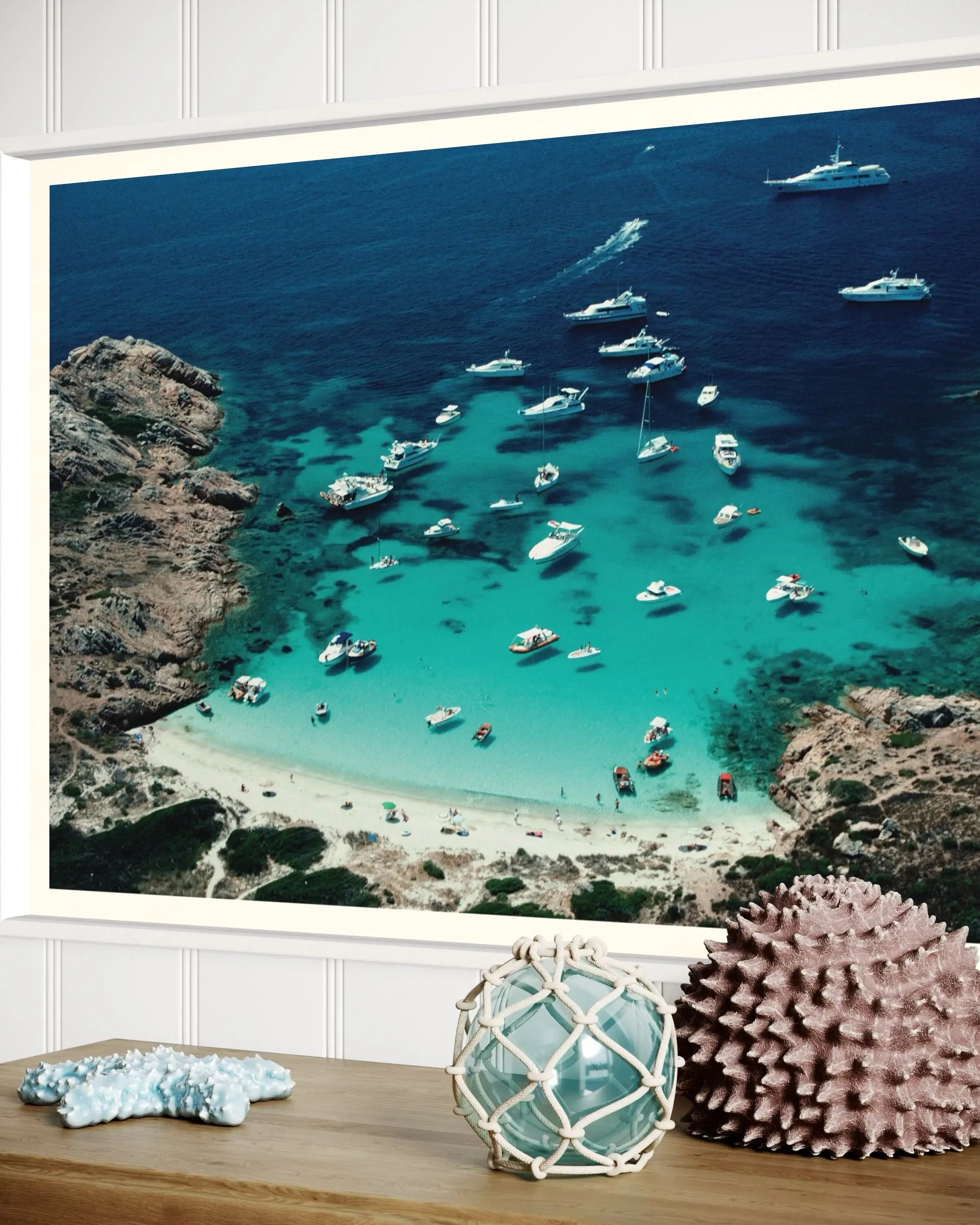Porto Rotondo by Slim Aarons displayed in a modern living room interior