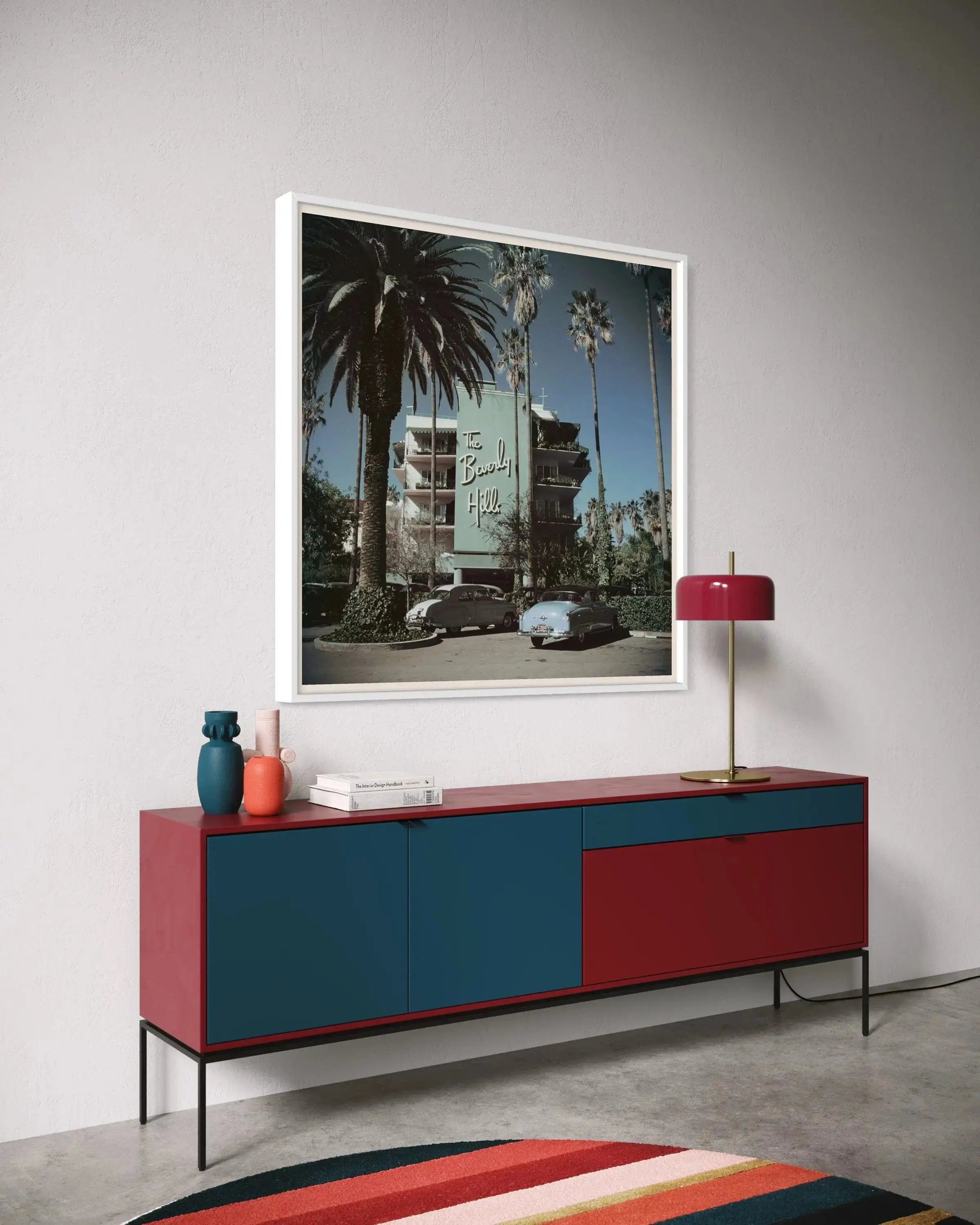 Beverly Hills Hotel by Slim Aarons presented in a curated interior design