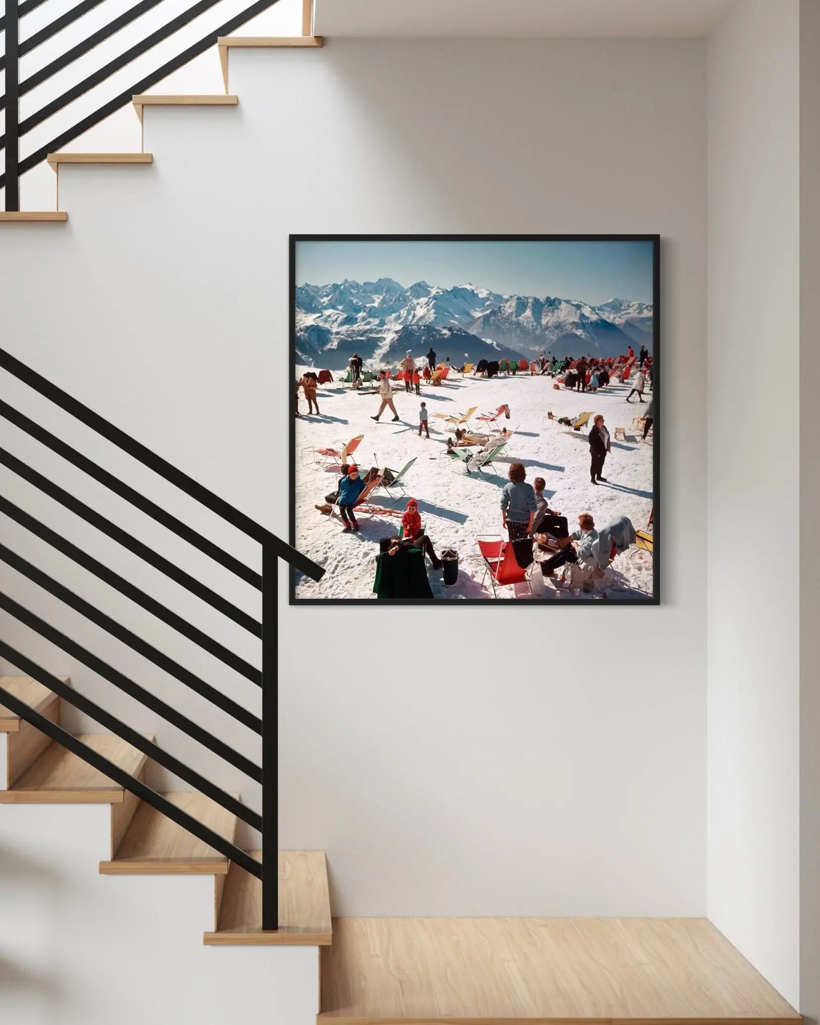 Verbier Vacation by Slim Aarons styled in a contemporary interior setting