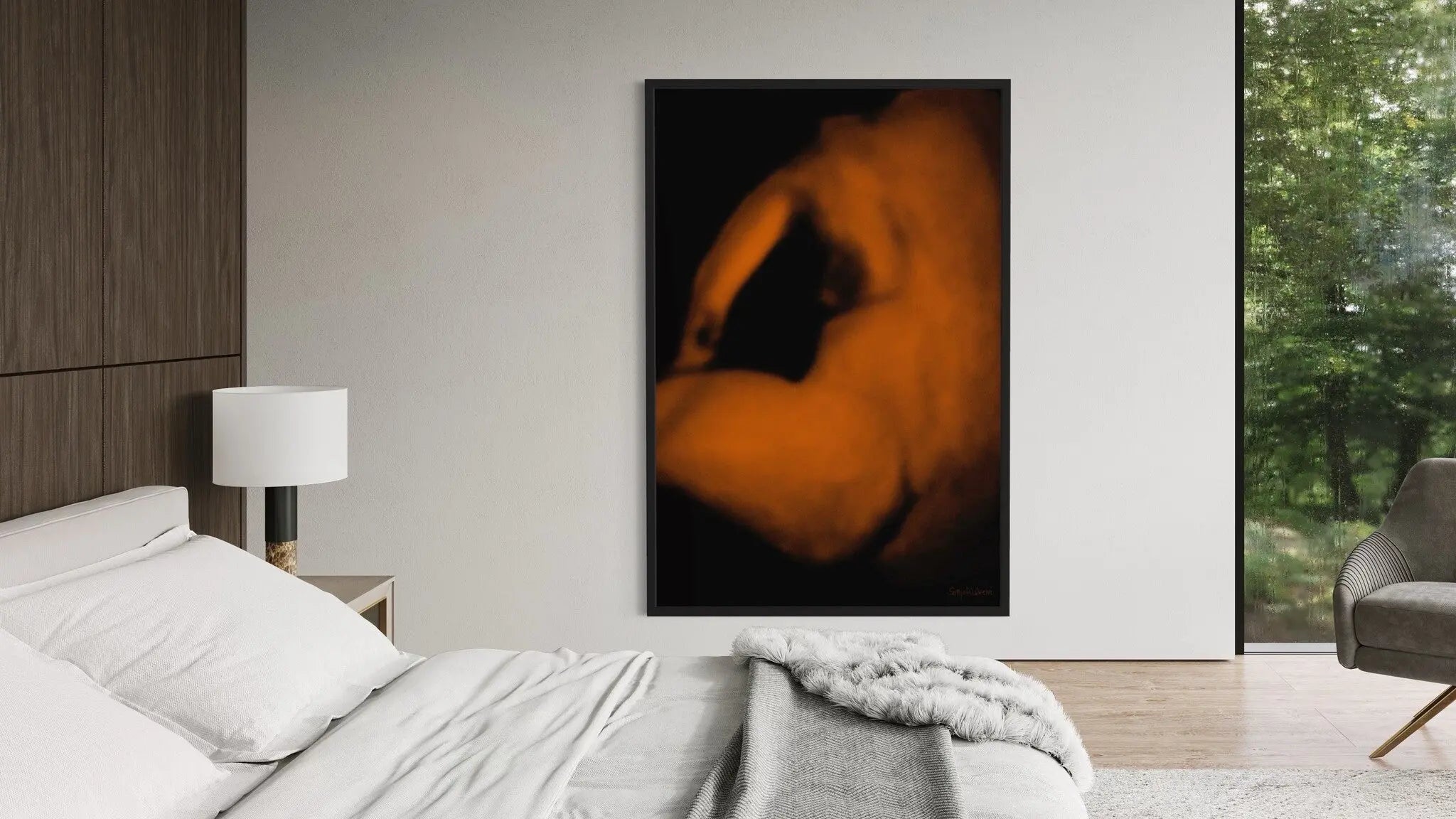 Woman's Back by Sonja Lukenic presented in a curated interior design